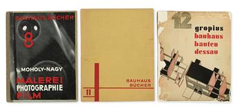 BAUHAUS. Gropius, Walter, Moholy-Nagy, Laszlo; et al. Bauhausbücher. Numbers 5-8, 11-12.